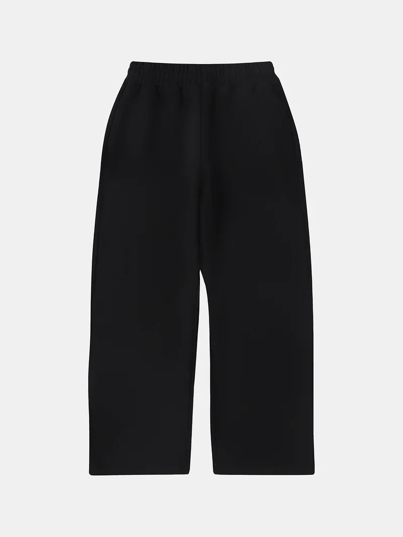 WIDE LEG SWEATPANTS - black