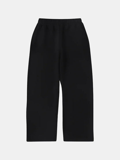 WIDE LEG SWEATPANTS - black