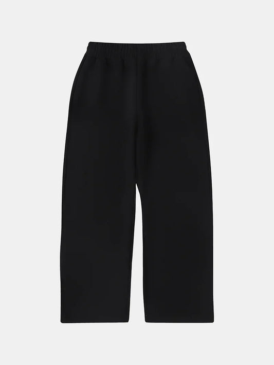 WIDE LEG SWEATPANTS - black