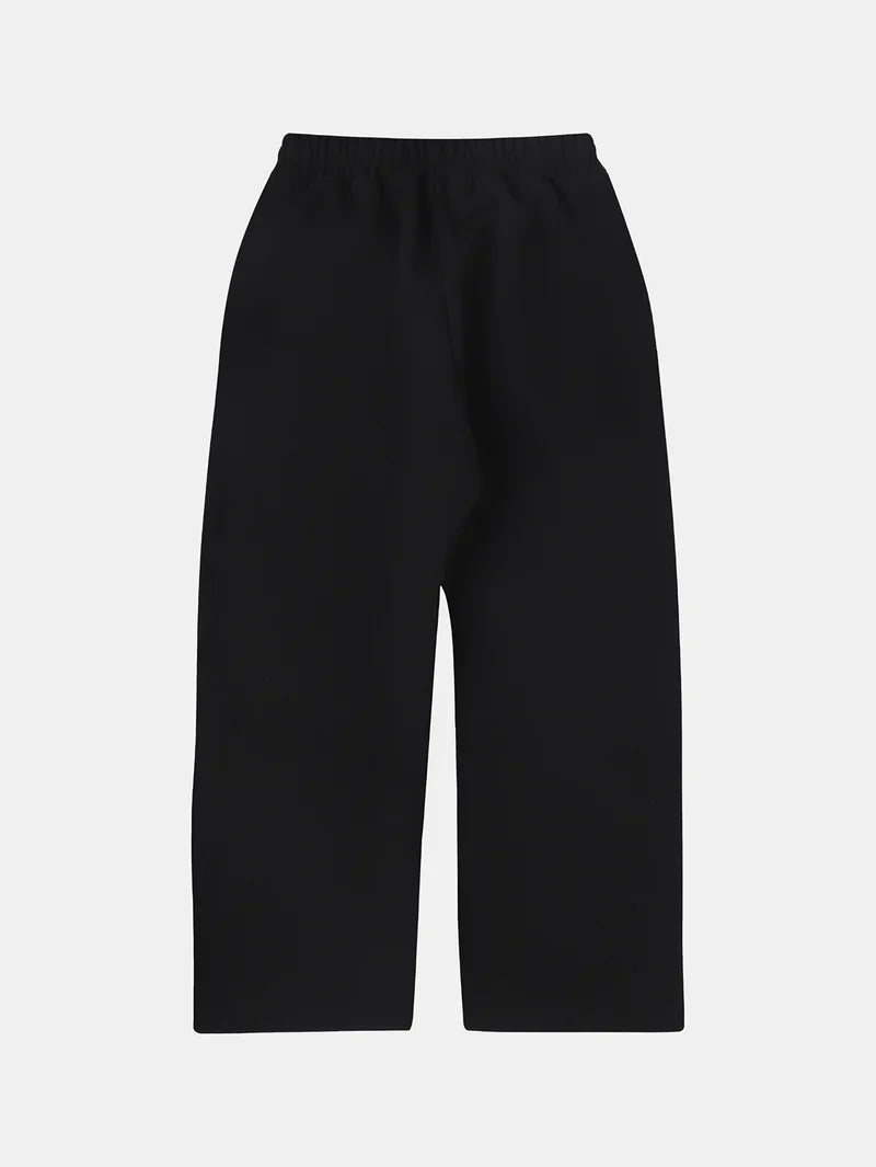 WIDE LEG SWEATPANTS - black