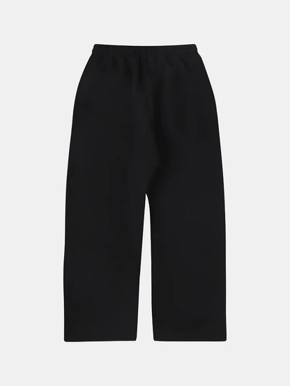 WIDE LEG SWEATPANTS - black