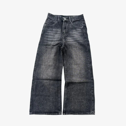 BLACK WASHED JEANS - black